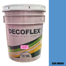 PINTURA VINILICA DECOFLEX AZUL GRIEGO 18 LTS PARA INTERIOR.
