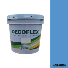 PINTURA VINILICA DECOFLEX AZUL GRIEGO  4 LTS PARA INTERIOR.