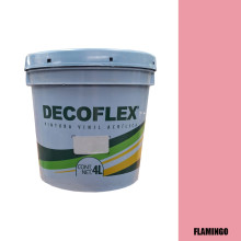 PINTURA VINILICA DECOFLEX FLAMINGO  4 LTS PARA INTERIOR.