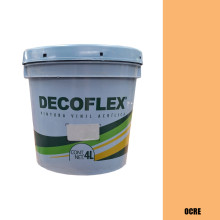 PINTURA VINILICA DECOFLEX OCRE  4 LTS PARA INTERIOR.