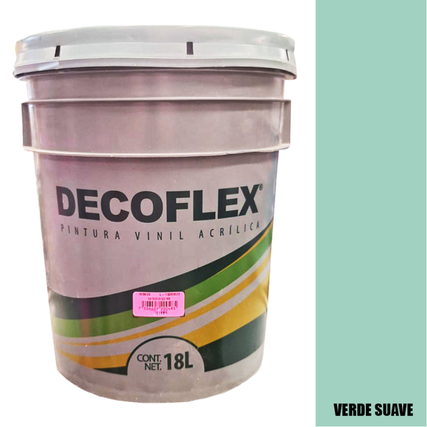 PINTURA VINILICA DECOFLEX VDE SUAVE 18 LTS PARA INTERIOR.
