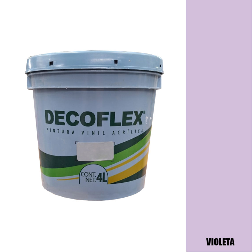 PINTURA VINILICA DECOFLEX VIOLETA  4 LTS PARA INTERIOR.