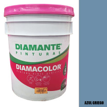 PINTURA VINILICA DIAMACOLOR AZUL GRIEGO 19LTS INTERIOR Y EXTERIOR LAVABLE.