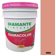 PINTURA VINILICA DIAMACOLOR CORAL 19LTS INTERIOR Y EXTERIOR LAVABLE.