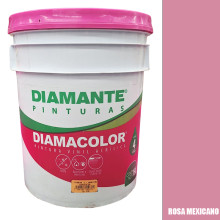 PINTURA VINILICA DIAMACOLOR ROSA MEXICANO 19LTS INTERIOR Y EXTERIOR LAVABLE.