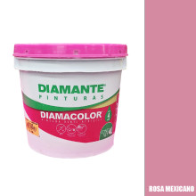 PINTURA VINILICA DIAMACOLOR ROSA MEXICANO 4 LITROS INTERIOR Y EXTERIOR LAVABLE.