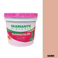 PINTURA VINILICA DIAMACOLOR SALMON 4 LITROS INTERIOR Y EXTERIOR LAVABLE.