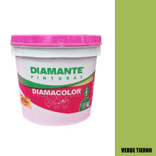 PINTURA VINILICA DIAMACOLOR VERDE TIERNO 4 LITROS INTERIOR Y EXTERIOR LAVABLE.