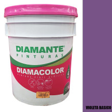 PINTURA VINILICA DIAMACOLOR VIOLETA 19LTS INTERIOR Y EXTERIOR LAVABLE.