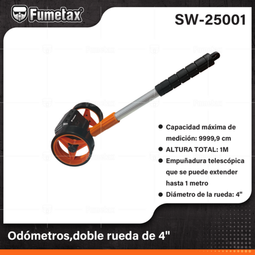 ODOMETRO DOBLE RUEDA DE 4 PULG SW-25001