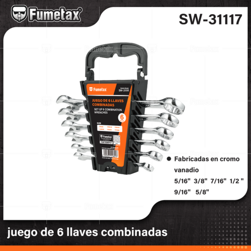 JGO DE 6 LLAVES COMBINADAS SW-31117