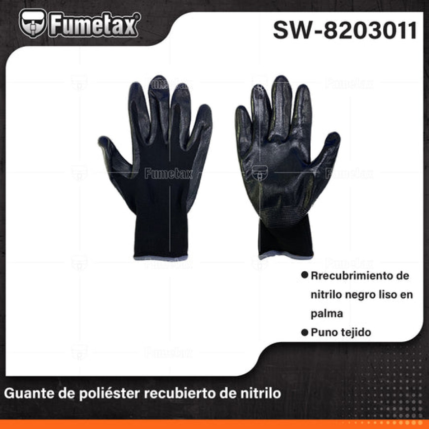 GUANTE POLIEST/NITRILO #8 PAR SW-8203011