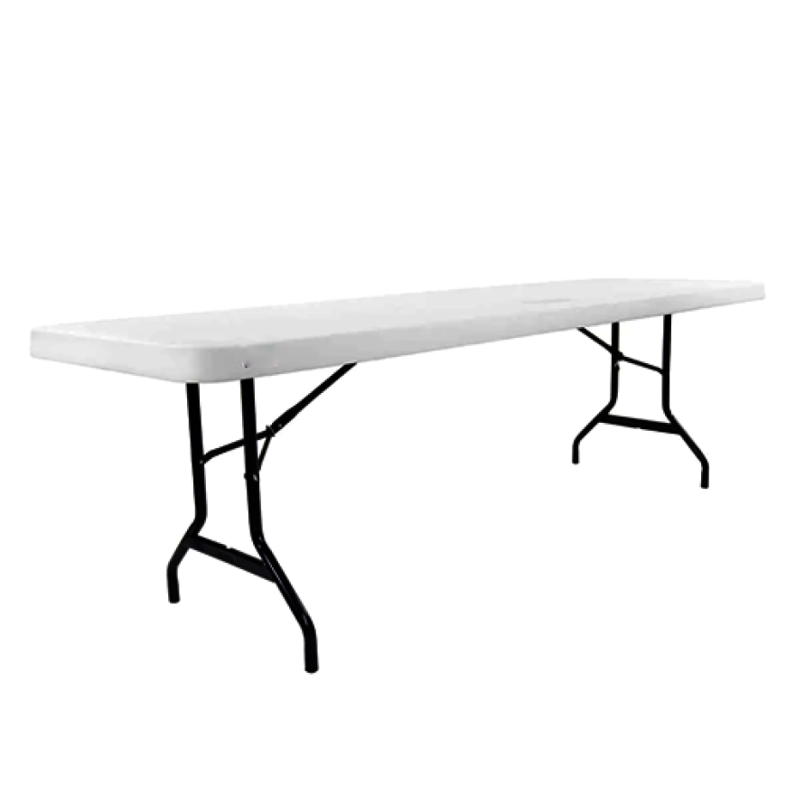 MESA RECTANGULAR PLASTICO DE 2.40 MX