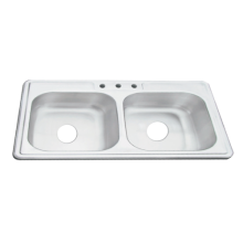 TARJA ACERO INOX. 2TINAS 84X48CM ST-8448